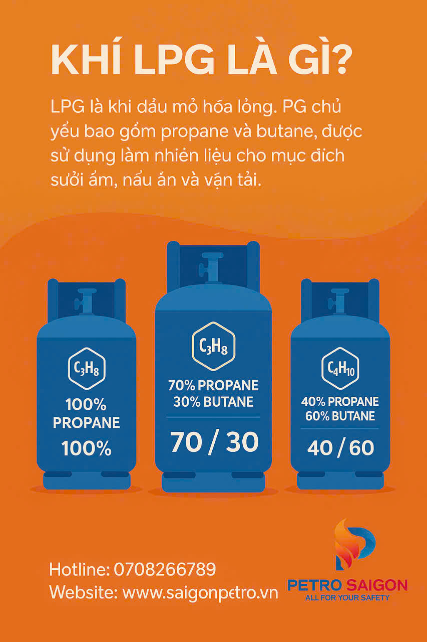 Khí LPG là gì? Tỷ lệ pha trộn khác nhau như thế nào?