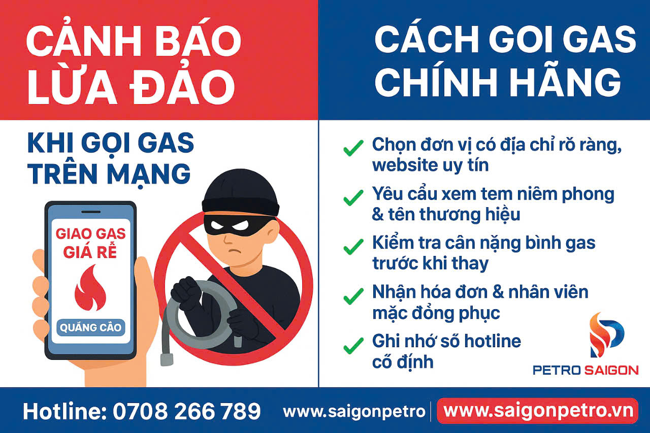 🚫 Cảnh báo lừa đảo khi gọi gas trên mạng – Làm sao để gọi gas chính hãng?