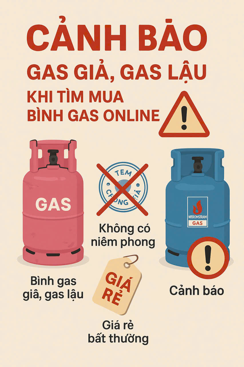 Gốc cảnh báo: Cảnh báo gas giả, gas lậu khi tìm mua bình gas online