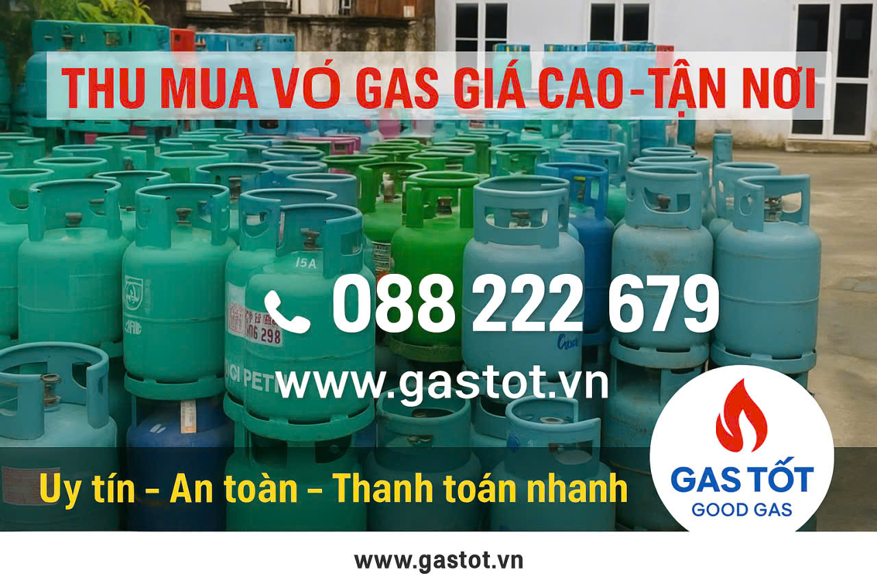 Thu mua vỏ gas tận nhà giá cao